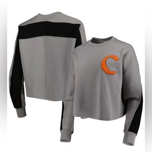 NWT Clemson Tigers Gameday Couture Women's Cropped Colorblock Sweatshirt XL